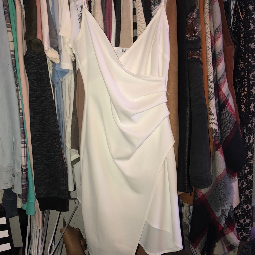 Mini Asymmetrical White Dress